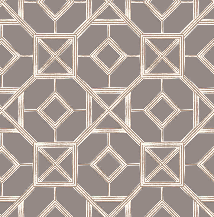 Livia Mauve Trellis Wallpaper