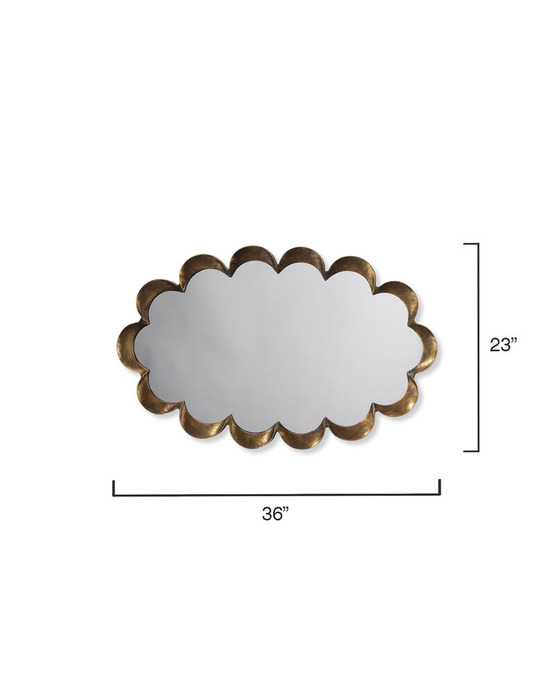 Scalloped Steel Mirror