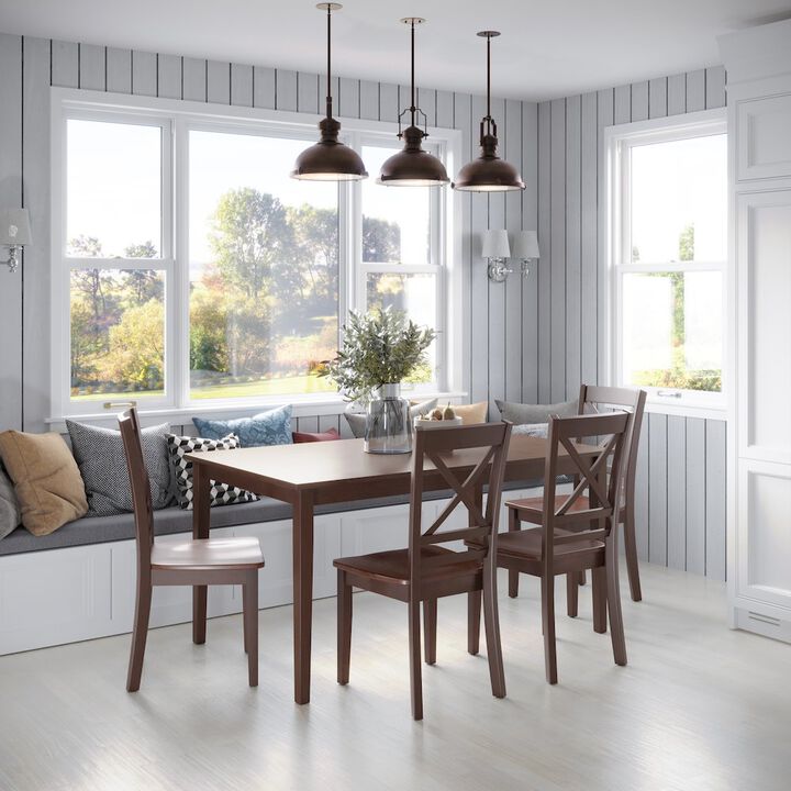 Jofran Simplicity Solid Wood Classic Cross-Back Dining Chair (Set of 2)