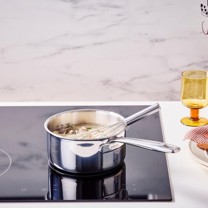 Alva Maestro 5-Ply Stainless Steel Saucepan with Lid
