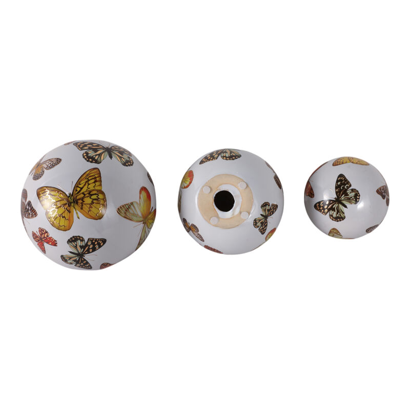 S/3 Butterfly Print Orbs image number 5