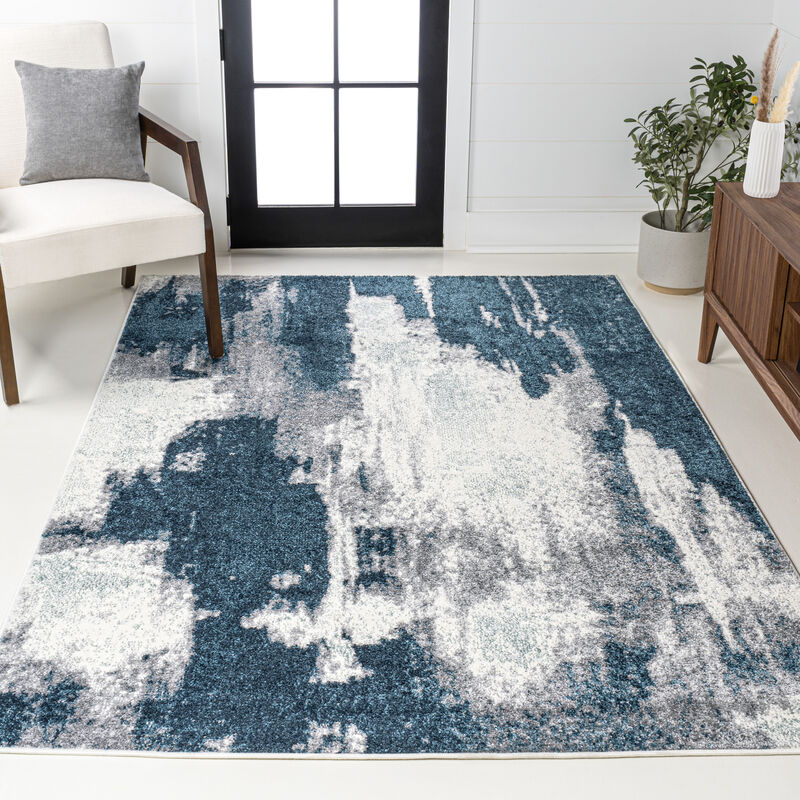 Zoe Contemporary Bohemian Abstract Marble Area Rug