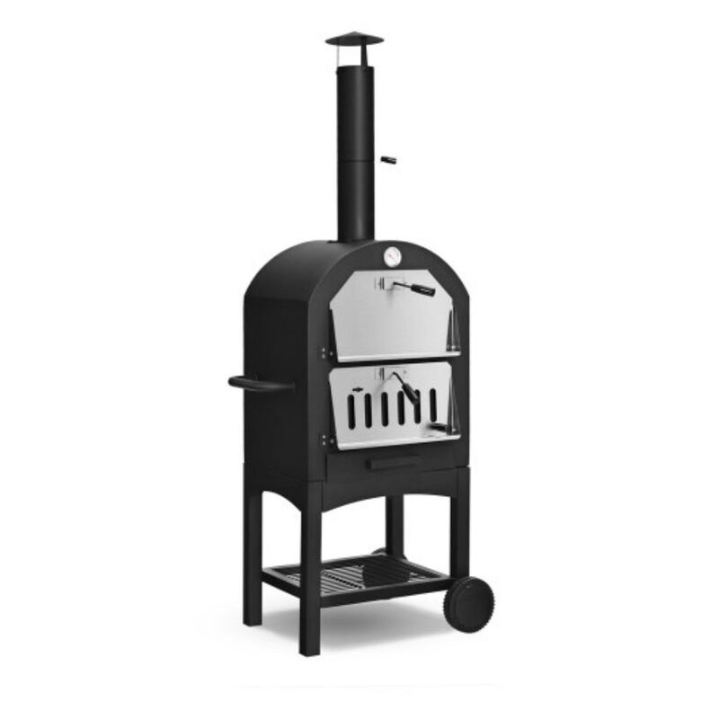 Portable Pizza Oven with Pizza Stone and Waterproof Cover for Outdoor Use