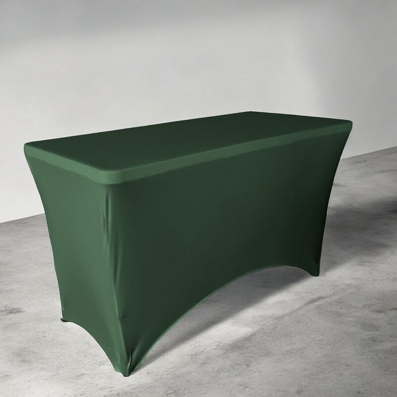 Fitted Rectangular Spandex Tablecloth for Weddings, Trade Shows and Parties image number 1