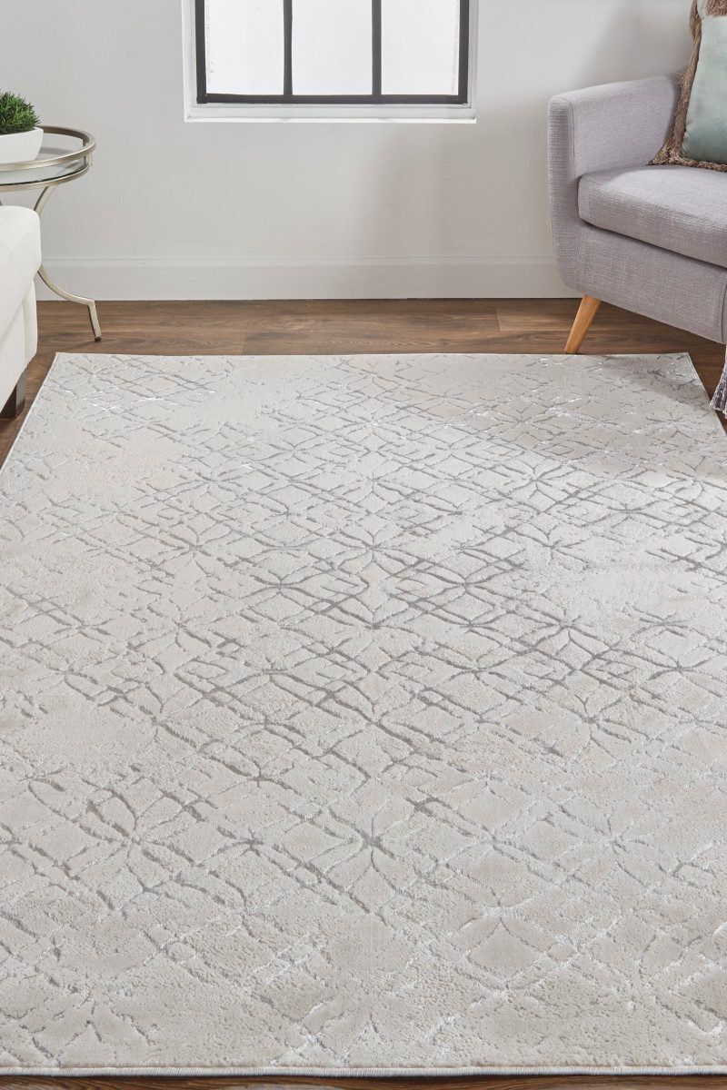 Micah 3047F Beige/Silver 9'2" x 12' Rug image number 1