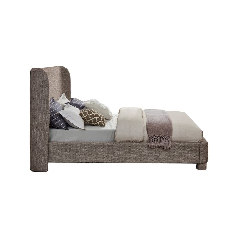 Meridian Furniture Penny Brown Polyester Fabric King Bed