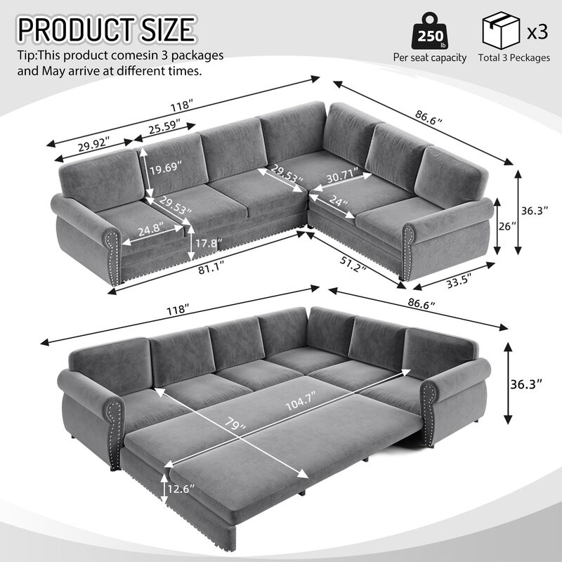 Daker Oversize L-Shaped Sofa image number 9