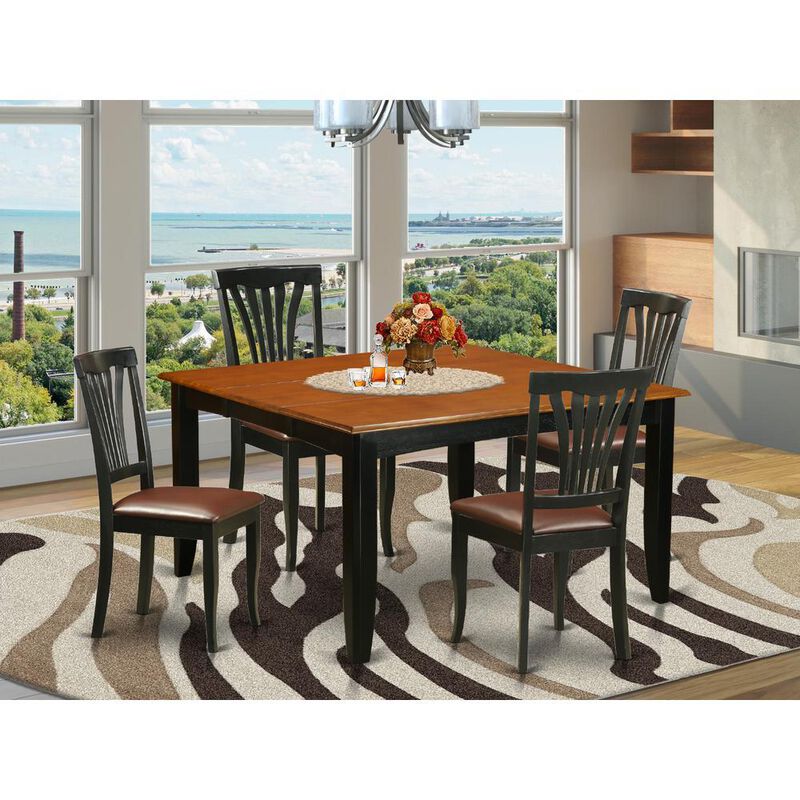 5 PC Dining room set-Dining Table and 4 Wood Dining Chairs