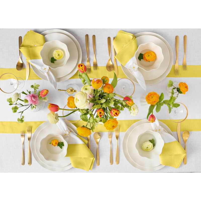 Solino Home 100% Pure Linen Placemats 14 x 19 Inch Set of 4 - Contempo