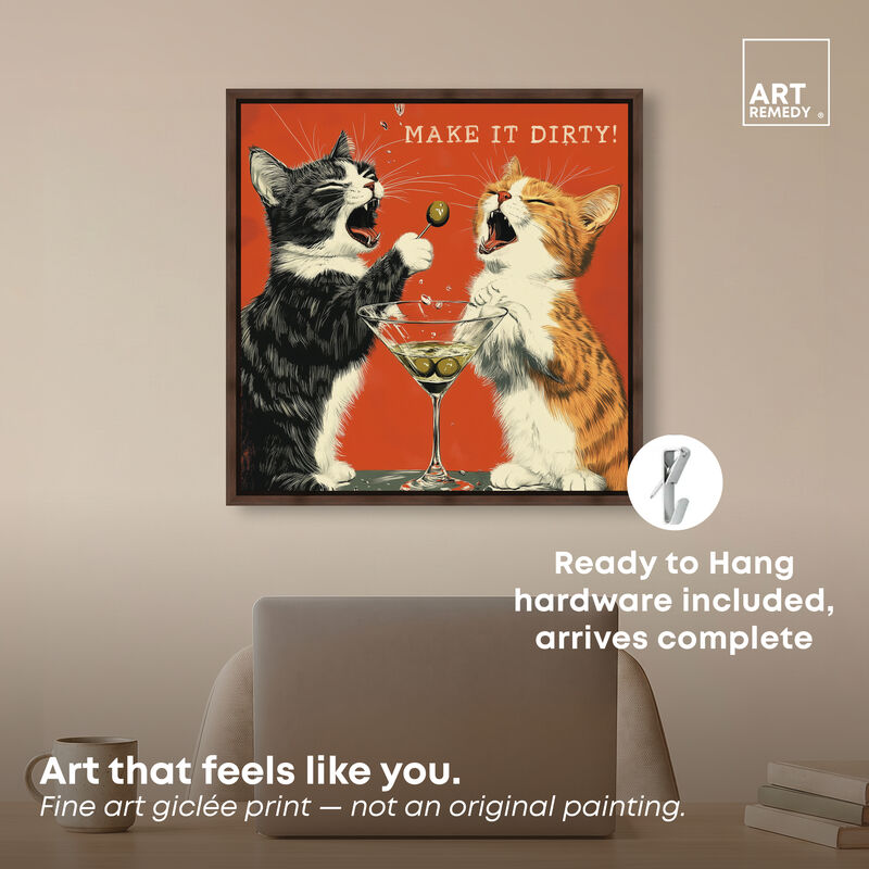 Make It Dirty Animals Canvas Print by Art Remedy image number 1