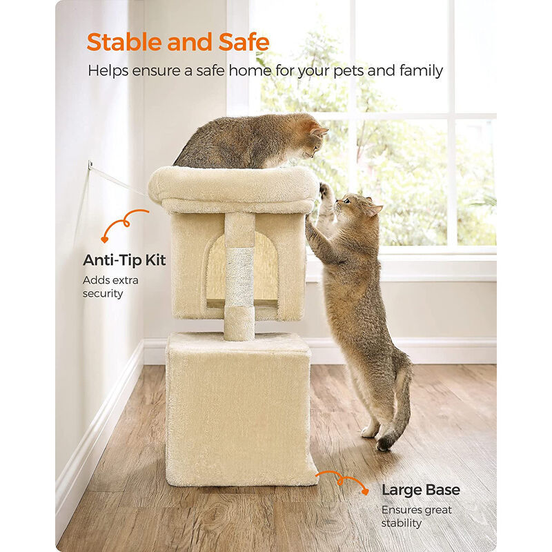 26.4-Inch Cat Tree &ndash; Compact and Cozy Design
