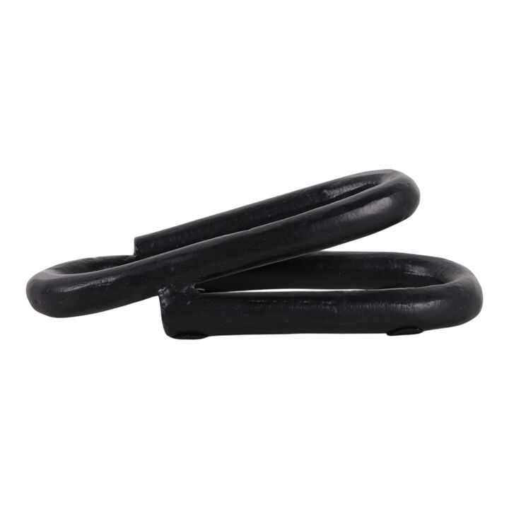 8x4" Paper Clip Object, Black
