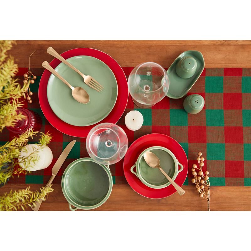 Solino Home 100% Pure Linen Table Runner - Buffalo Check