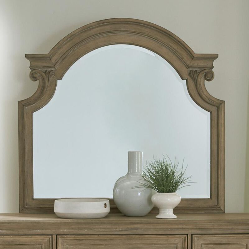 Liberty Furniture Magnolia Manor Mirror in Weathered Bisque image number 1