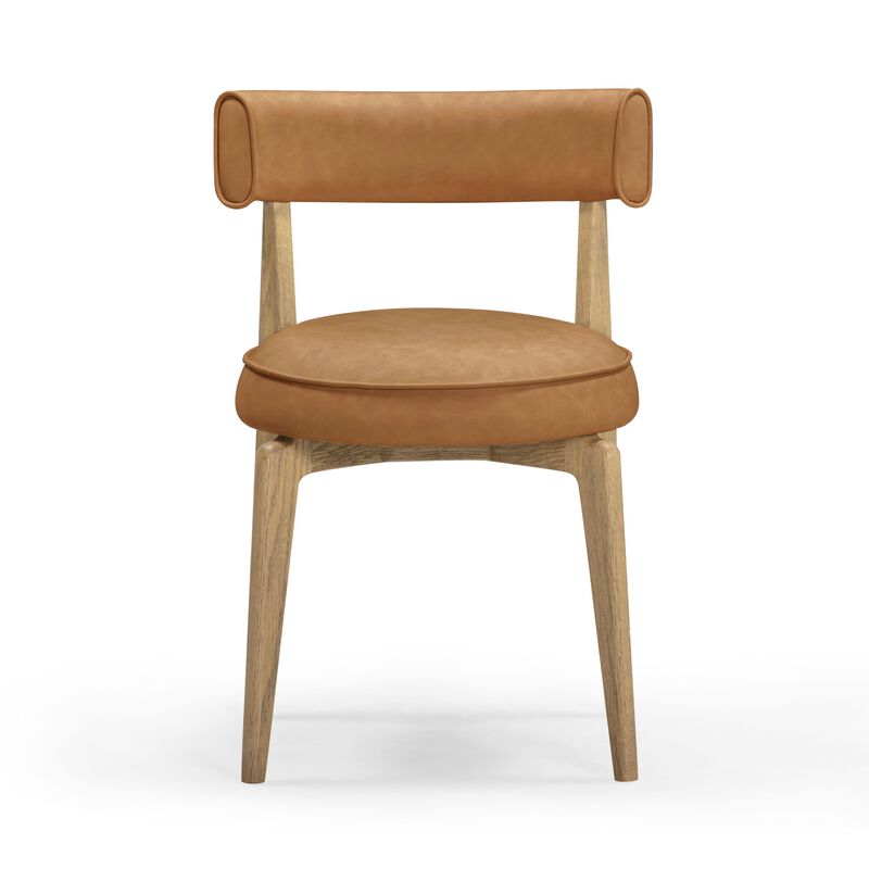 Casafoyer Nikita Saddle Brown Performance Vegan Leather Dining Chair image number 0