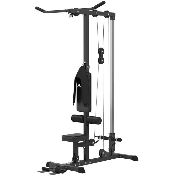 Hivvago Adjustable Lat Pull Down Machine for Upper Body Workouts