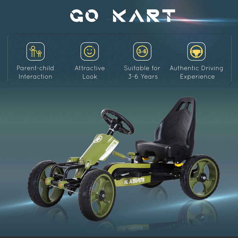 BreeBe Pedal Go Kart for Kids with Adjustable Seat image number 3