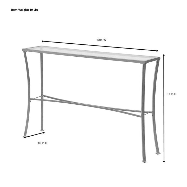 Carolina Living Palin Glass Top Console Table - Antique Gold