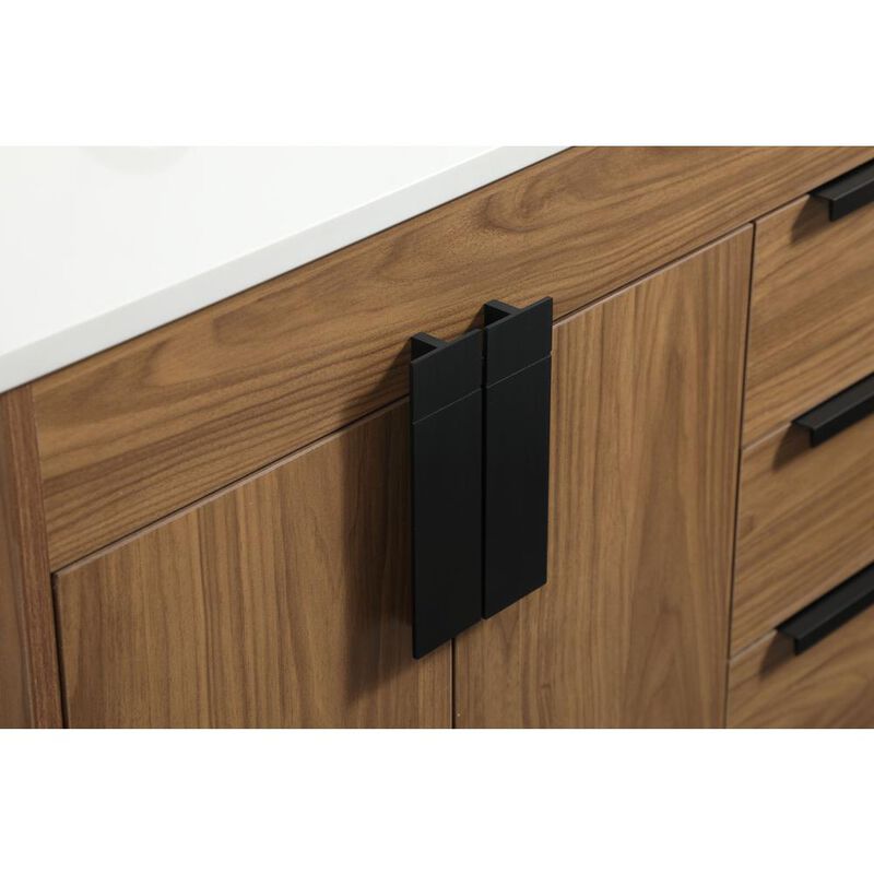 Elegant Kitchen and Bath 32 inch Single bathroom vanity in walnut brown