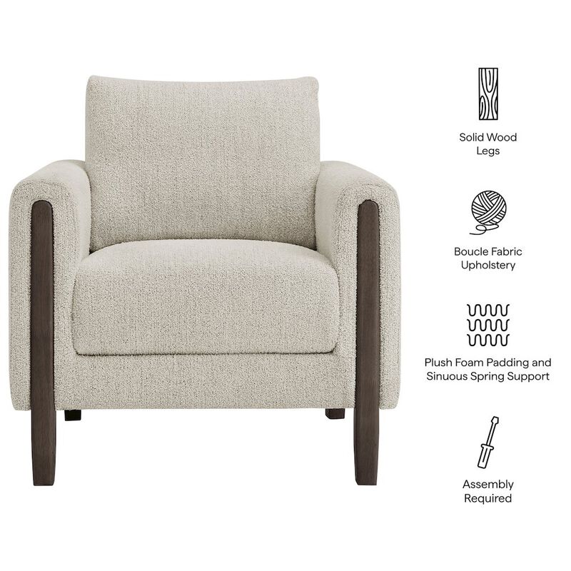 Hawken Boucle Fabric Accent Armchair image number 2