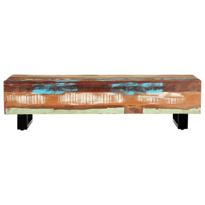 vidaXL Coffee Table 47.2"x19.7"x11.8" Solid Reclaimed Wood and Steel