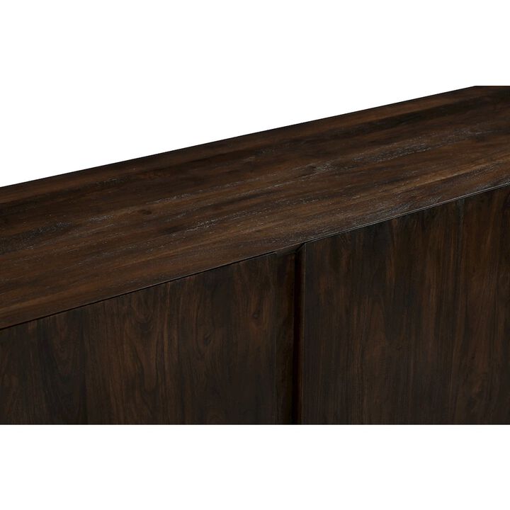 Alex Hamilton Percy 4-Door Sideboard in Barista Brown on Solid Acacia Wood