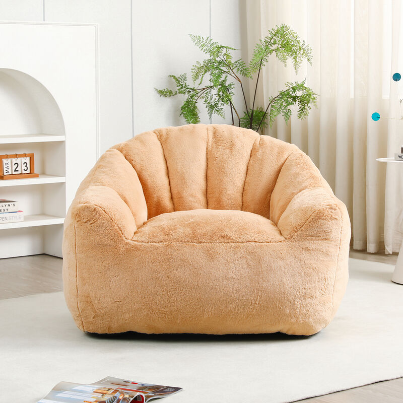 Beanbag Chair, Bean Bag Sofa Chair With Armrests Stuffed High-Density Foam, Lazy Sofa