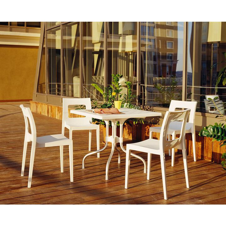 Belen Kox Square Folding Table, 31 inch, Beige, Belen Kox