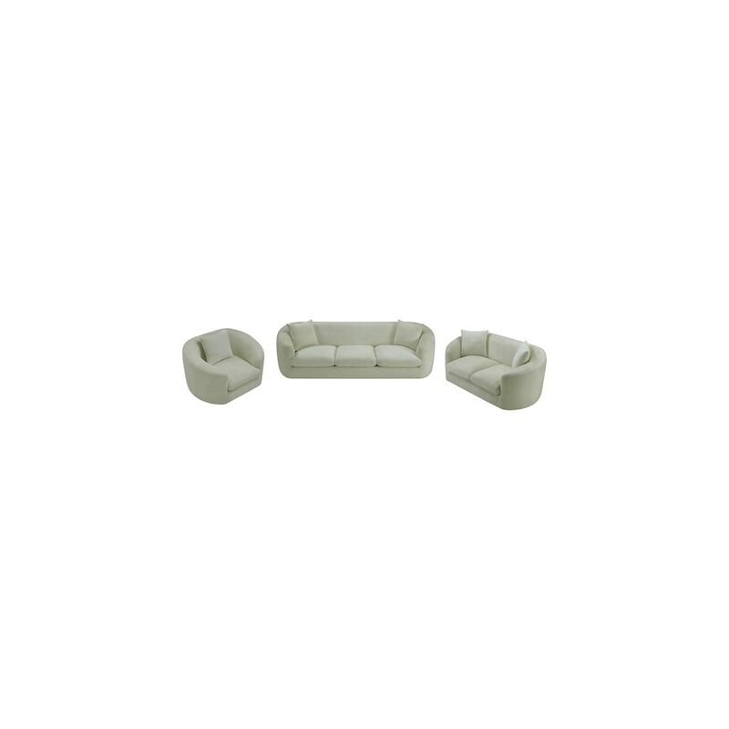 Meridian Furniture Penelope Mint Chenille Fabric Sofa