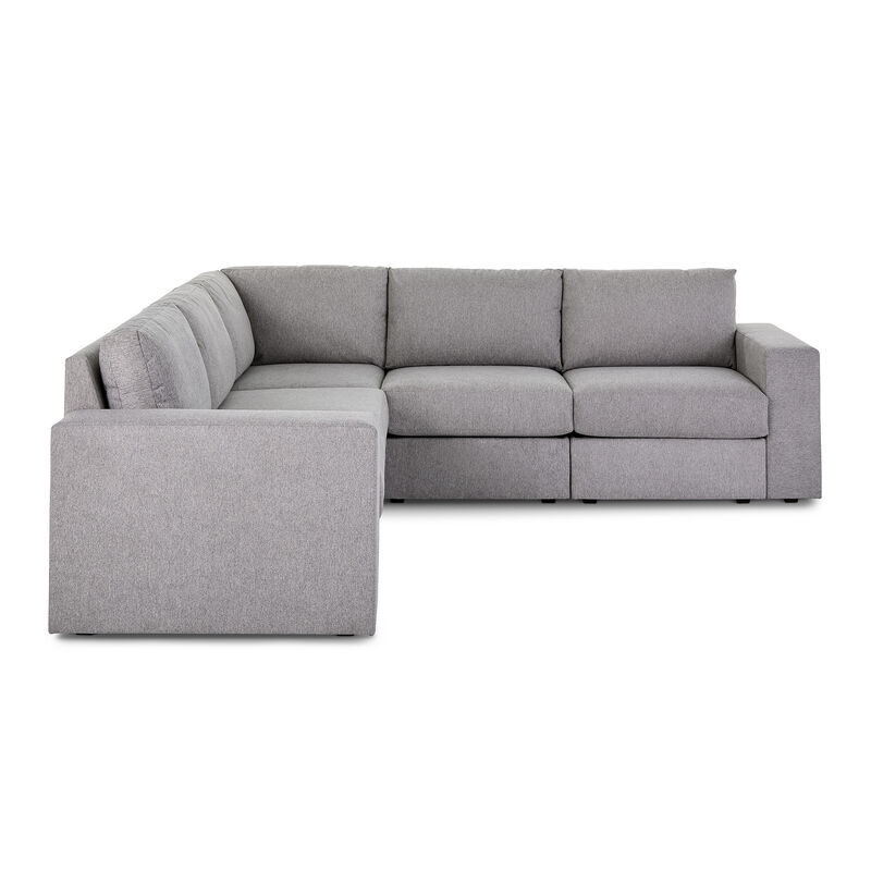 Flex Pebble 5-Seat Sectional with Wide Arm