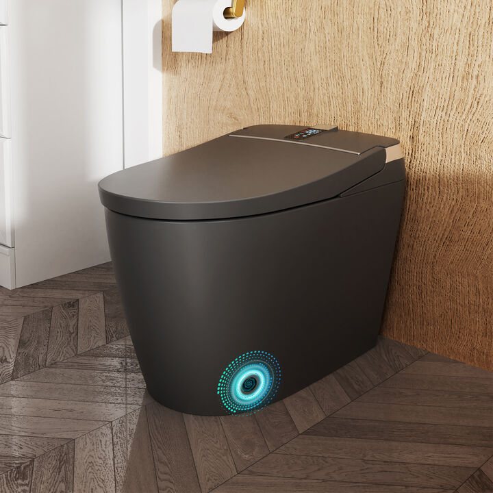 Smart Toilet with Multi Wash Modes, Warm Dryer, Remote and Side Controls, and Instant Heating