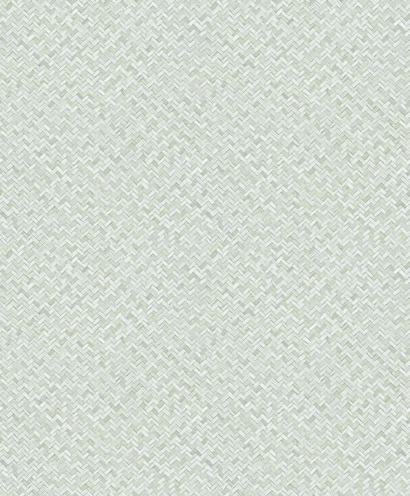 Flora Herringbone Weave Green Wallpaper 47479