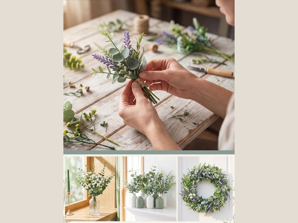 40 Piece Green Artificial Hanging Flowers Wedding Centerpiece Decor