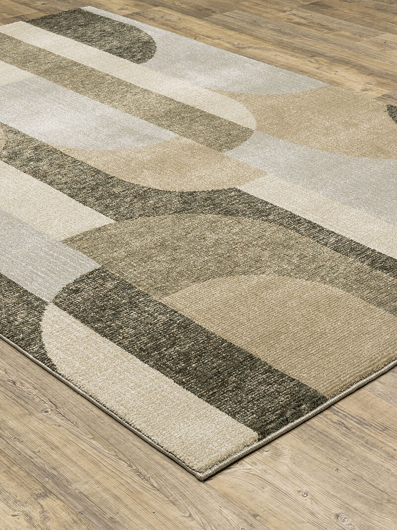 Strada 02 7'10" x 10'10" Brown Rug image number 1