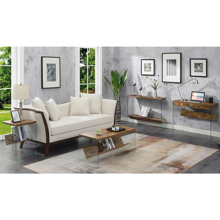 Convenience Concepts SoHo Glass Coffee Table with Shelf