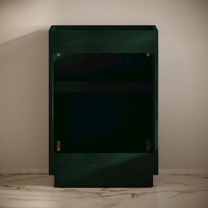 St. Tropez 24" Freestanding Bathroom Vanity Cabinet without Top in Green Oak image number 3