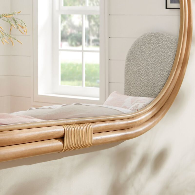 Corsica Oval Rattan Wall Mirror image number 7