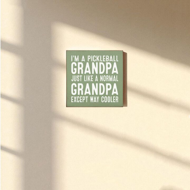 Pickleball Grandpa Wooden Sign Funny Pickleball Wall Decor Gift