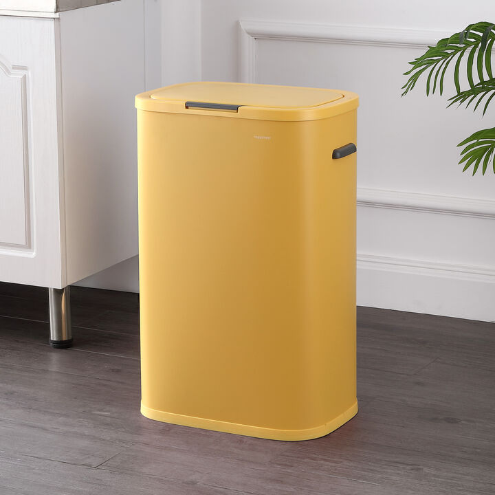 Tammi Kitchen 14.5-Gallon Slim Metal Push Button Trash Can