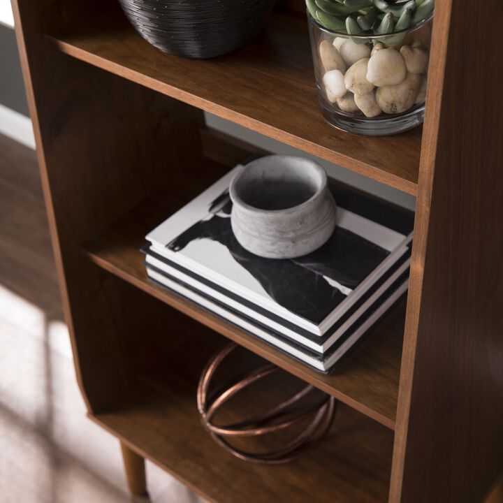 SEI Furniture Berritza Bookcase, Walnut