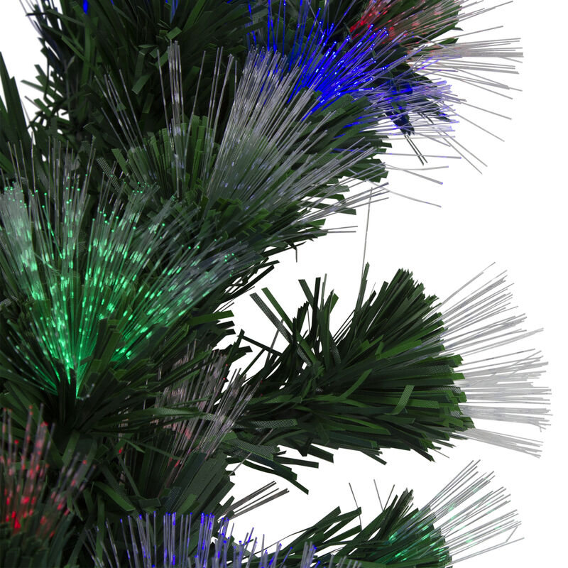 24" Multi-Function Coloring Changing Fiber Optic Artificial Pine Christmas Wreath image number 3