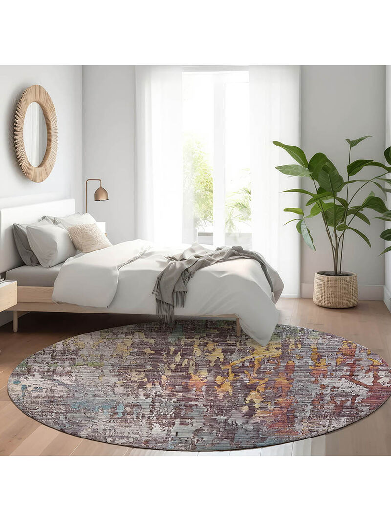 Kochi KC8 Plum 8' Round Rug image number 1