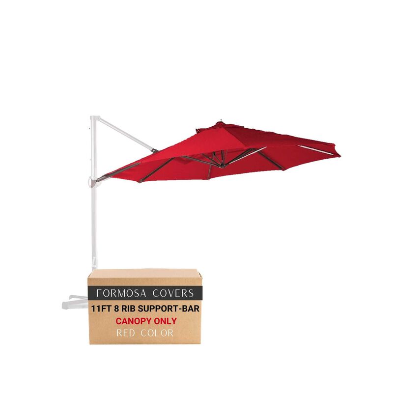 11 ft Cantilever Umbrella Replacement Canopy Supported Bar 8 Ribs image number 0