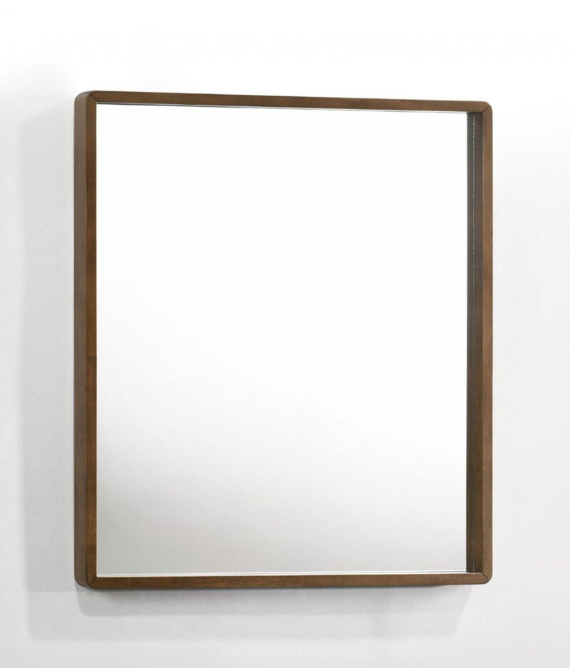 HomeRoots 40" Brown Wood Framed Accent Mirror image number 2