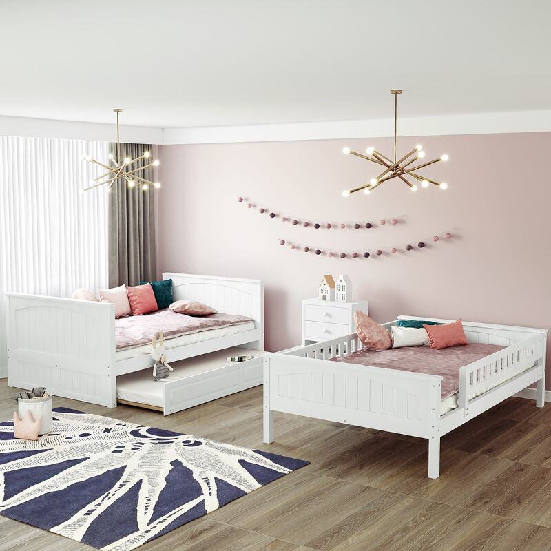 Merax Full Bunk Bed with Twin Size Trundle