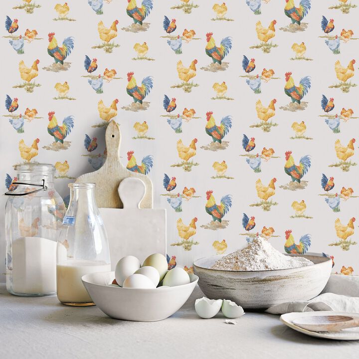Just Kitchens Free Range Multi-coloured Wallpaper G45416