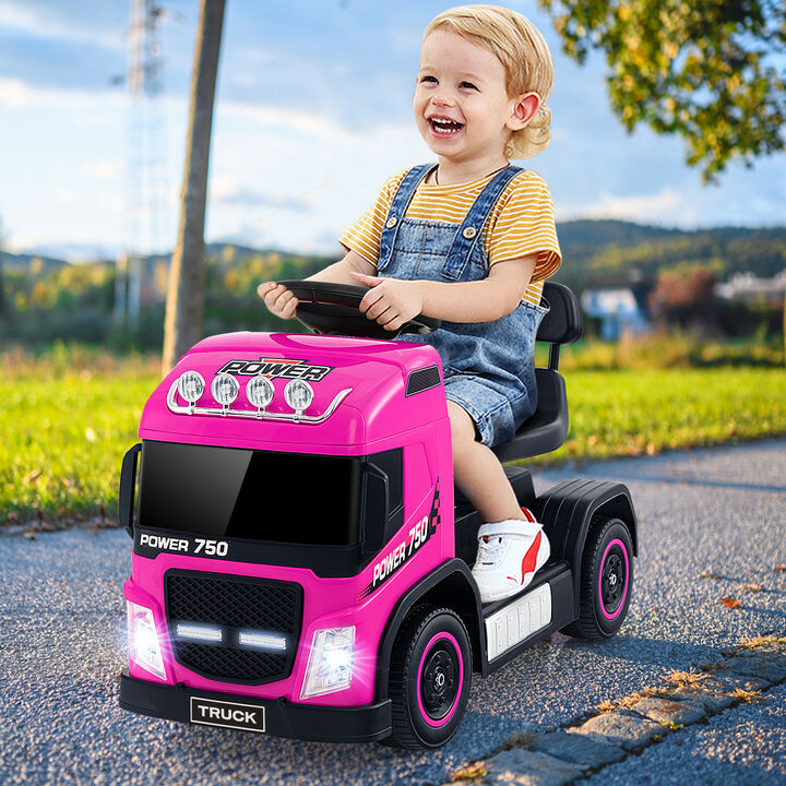 6V Battery Powered Ride On Truck for Kids with Adjustable Seat and Outdoor Play