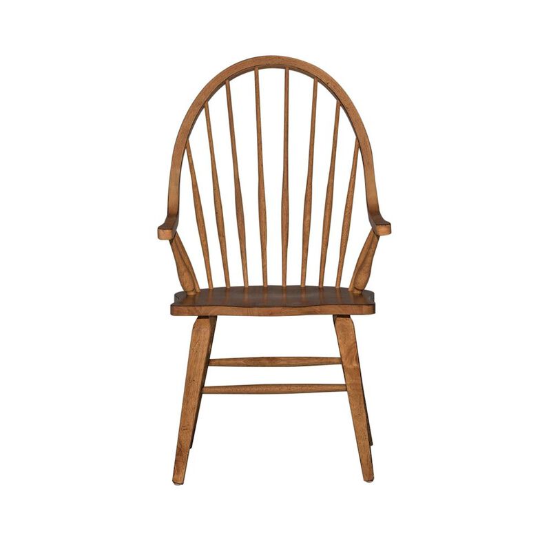 Liberty Furniture Hearthstone Ridge Windsor Back Arm Chair in Tobacco image number 1