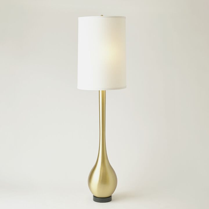 Bulb Floor Lamp-Brushed Brass