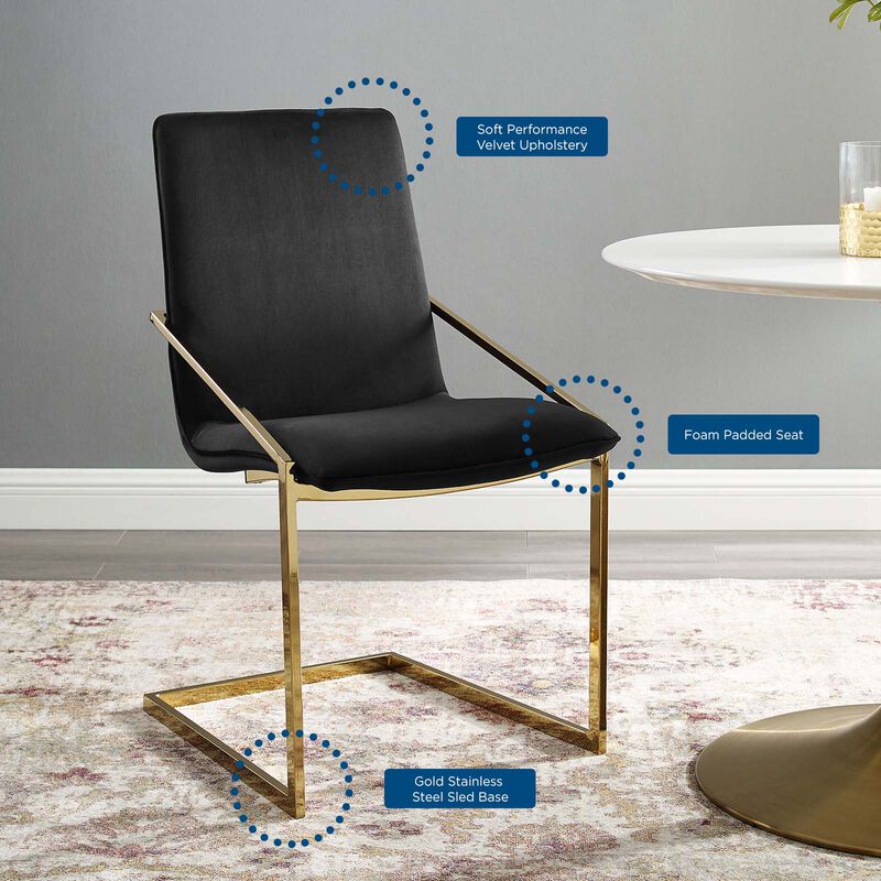 Pitch Performance Velvet Dining Armchair image number 7